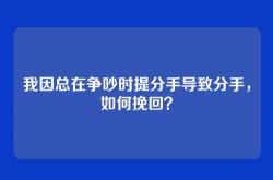 我因总在争吵时提分手导致分手，如何挽回？