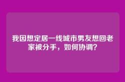 我因想定居一线城市男友想回老家被分手，如何协调？