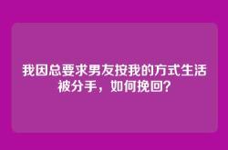 我因总要求男友按我的方式生活被分手，如何挽回？