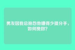 男友因我总抱怨他赚得少提分手，如何挽回？