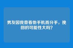 男友因我查看他手机而分手，挽回的可能性大吗？