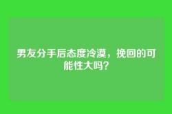 男友分手后态度冷漠，挽回的可能性大吗？