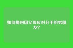 如何挽回因父母反对分手的男朋友？