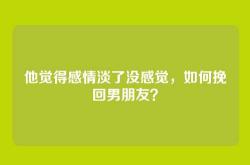 他觉得感情淡了没感觉，如何挽回男朋友？
