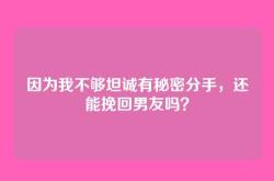 因为我不够坦诚有秘密分手，还能挽回男友吗？