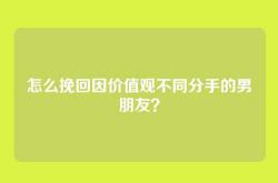 怎么挽回因价值观不同分手的男朋友？