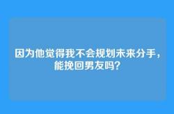 因为他觉得我不会规划未来分手，能挽回男友吗？