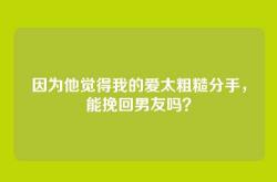 因为他觉得我的爱太粗糙分手，能挽回男友吗？