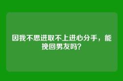 因我不思进取不上进心分手，能挽回男友吗？
