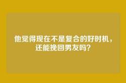 他觉得现在不是复合的好时机，还能挽回男友吗？