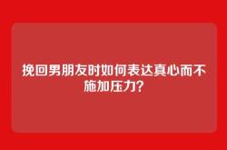挽回男朋友时如何表达真心而不施加压力？