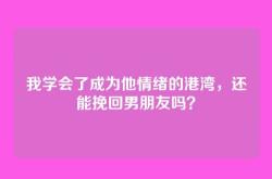 我学会了成为他情绪的港湾，还能挽回男朋友吗？