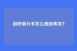 因吵架分手怎么挽回男友？