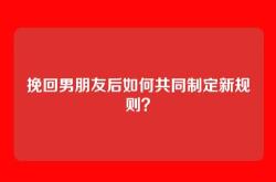 挽回男朋友后如何共同制定新规则？