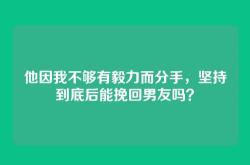 他因我不够有毅力而分手，坚持到底后能挽回男友吗？