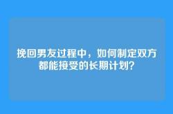 挽回男友过程中，如何制定双方都能接受的长期计划？