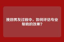 挽回男友过程中，如何评估专业帮助的效果？