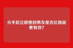 分手后立即挽回男友是否比拖延更有效？