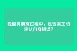 挽回男朋友过程中，是否需主动承认自身错误？