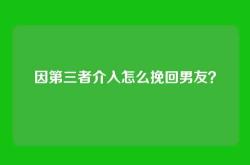 因第三者介入怎么挽回男友？