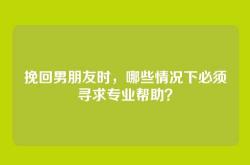 挽回男朋友时，哪些情况下必须寻求专业帮助？