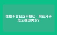 性格不合且互不相让，现在分手怎么挽回男友？