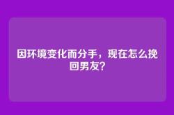 因环境变化而分手，现在怎么挽回男友？