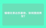 情绪化表达伤害他，如何挽回男友？