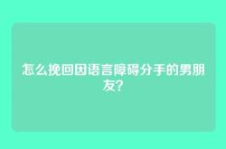 怎么挽回因语言障碍分手的男朋友？