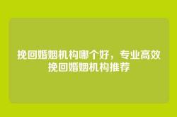 挽回婚姻机构哪个好，专业高效挽回婚姻机构推荐