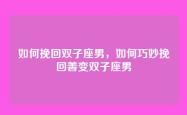 如何挽回双子座男，如何巧妙挽回善变双子座男