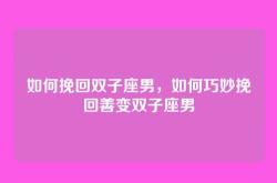 如何挽回双子座男，如何巧妙挽回善变双子座男
