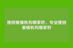 挽回爱情机构哪家好，专业挽回爱情机构哪家好