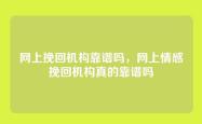网上挽回机构靠谱吗，网上情感挽回机构真的靠谱吗
