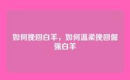 如何挽回白羊，如何温柔挽回倔强白羊
