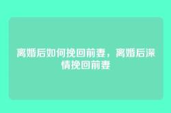 离婚后如何挽回前妻，离婚后深情挽回前妻