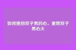 如何挽回双子男的心，重燃双子男心火