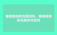情感挽回机构真的吗，情感挽回机构真的可信吗