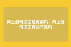 网上感情挽回是真的吗，网上感情挽回真的有效吗