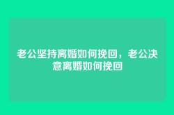 老公坚持离婚如何挽回，老公决意离婚如何挽回