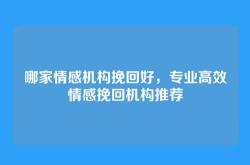 哪家情感机构挽回好，专业高效情感挽回机构推荐