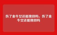 伤了金牛女还能挽回吗，伤了金牛女还能挽回吗