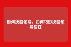 如何挽回领导，如何巧妙挽回领导信任