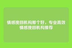 情感挽回机构那个好，专业高效情感挽回机构推荐