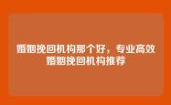 婚姻挽回机构那个好，专业高效婚姻挽回机构推荐