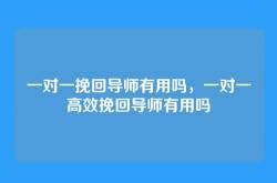 一对一挽回导师有用吗，一对一高效挽回导师有用吗