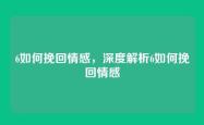 6如何挽回情感，深度解析6如何挽回情感