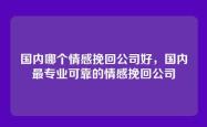国内哪个情感挽回公司好，国内最专业可靠的情感挽回公司