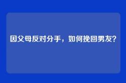 因父母反对分手，如何挽回男友？