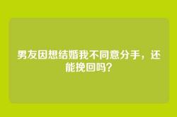 男友因想结婚我不同意分手，还能挽回吗？
